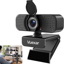 Full HD 1080P Webcam with Microphone, Noise-Canceling, Privacy Cover, Wide-An...