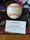 LOS ANGELES DODGERS FREDDIE FREEMAN SIGNED BASEBALL FANATICS COA AUTOGRAPH MLB