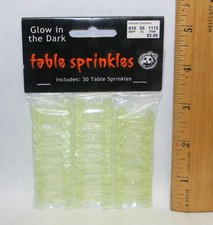 30 pcs 1" miniature glow in the dark plastic bone Halloween table sprinkles