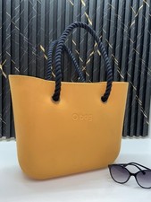 O bag originale gialla ocra con manici in corda – borsa estiva capiente