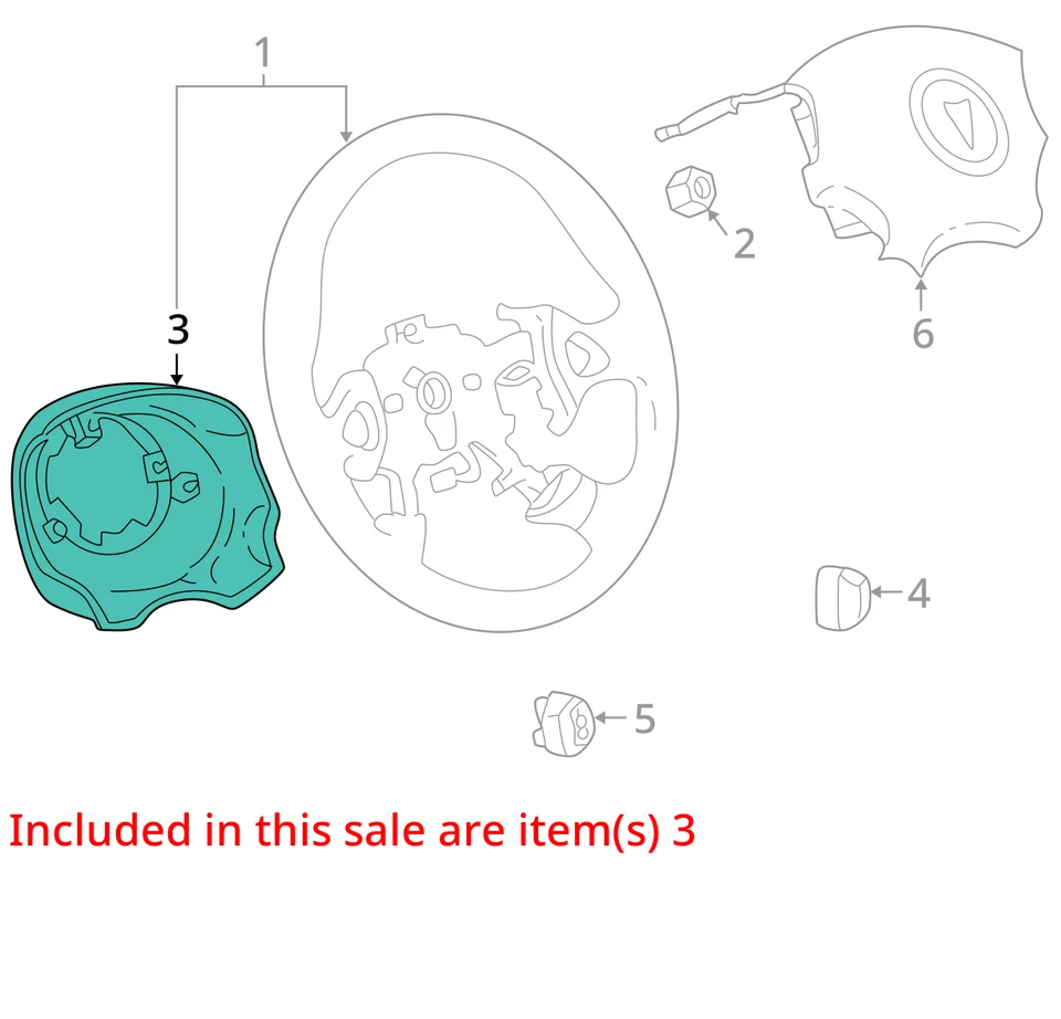 SE ADAPTA A PONTIAC AZTEK MONTANA SHRD WHL STRG 2001-2005 ÉBANO 16867474 - NUEVO OEM Foto 2 de 3