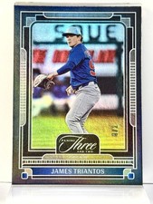 2025 Panini Three and Two James Triantos James Triantos #83 Black /8 (RC) Cubs