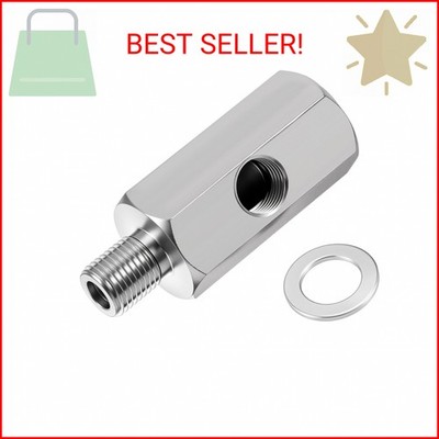 Oil Pressure Sensor Tee Adapter, M10x1.0 Female to M10 x 1.0 Male with 1/8 NPT S