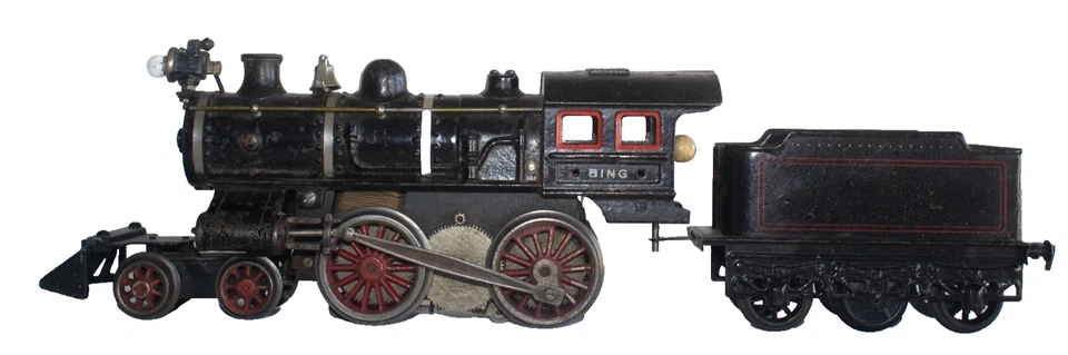1905-1910 US-Market Cast Iron Bing 4-4-0 1-gauge Electric Locomotive - Image 2 of 4