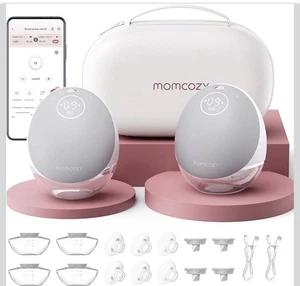 Momcozy M9 Mains de pompe à sein Free Upgrade Mobile Flow. Rouge Cozy, 2 Nombre SEALED
