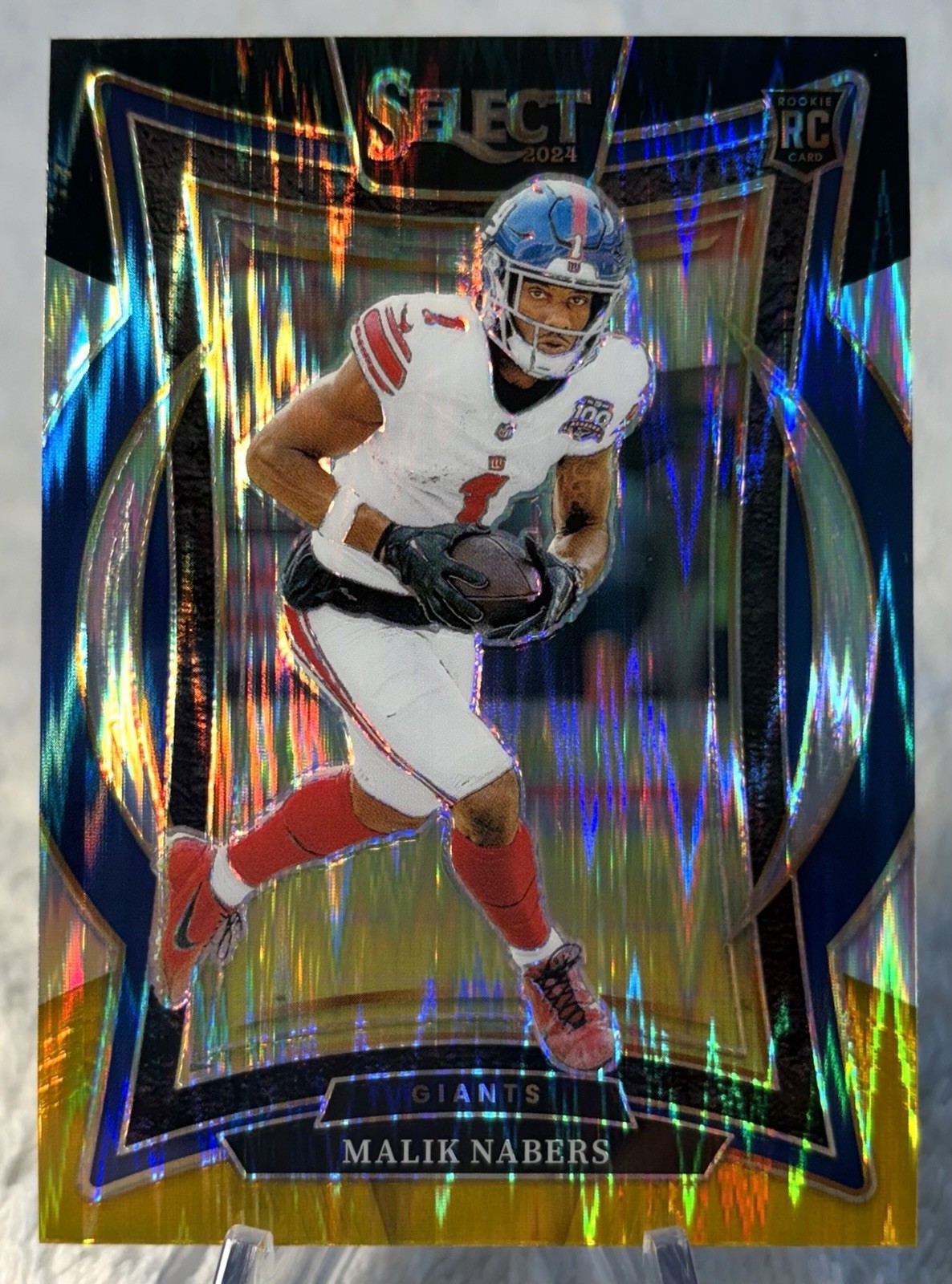 2024 Select Concourse Malik Nabers #29 Black & Gold Shock RC GIANTS 🔥🔥🔥
