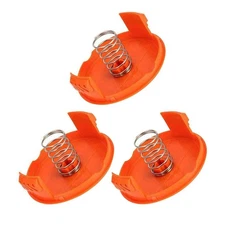 3 Pack Professional Spool Cap & Spring For Black & Decker ST8600 ST9000 Trimmer