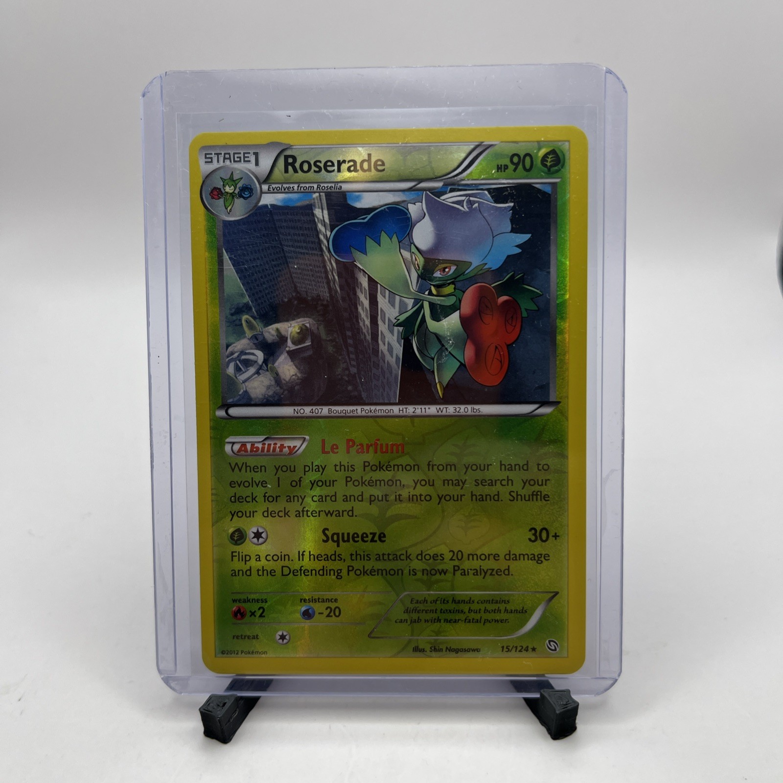 Roserade Reverse Holo 15/124 LP Pokemon TCG Dragons Exalted
