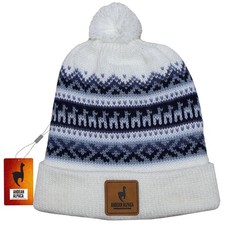HANDMADE ANDEAN ALPACA WHITE HAT BEANIE