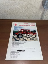 brochure prospekt PROSPECTUS CHISEL ARRIERE OU POUSSE JEAN DE BRU tracteur-fendt