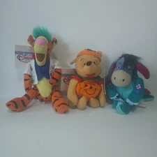 Disney HALLOWEEN Mad Scientist TIGGER Pumpkin POOH Dinosaur EEYORE Bean Bags