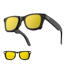 HIBLOKS Polarized Clip-ons for Ray-Ban Meta Wayfarer RW4008 RW4012 Large 5...