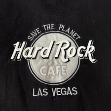 Vintage 90s Hard Rock Cafe Las Vegas Faded Black Made in USA Sweatshirt Size L