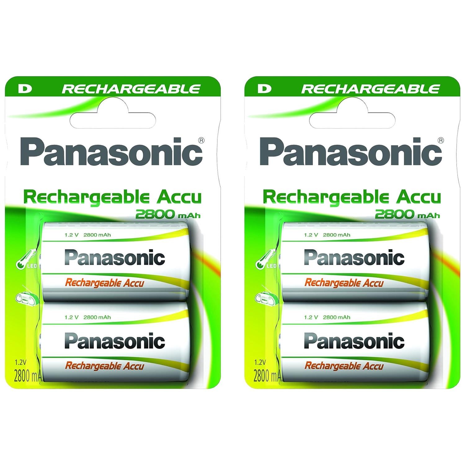 Piles Rechargeables D HR20 Panasonic Ni-MH de 2800mAh à faible autodécharge