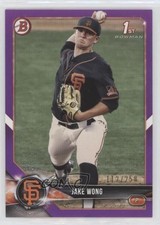 2018 Bowman Draft Purple 112/250 Jake Wong #BD-55 00v4