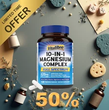 10 in 1 Magnesium Complex, 420mg Elemental Magnesium | Ultra Strength, Max Absor
