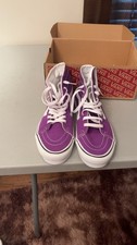 VANS Sk8-Hi Purple/White Canvas High Top Lace...