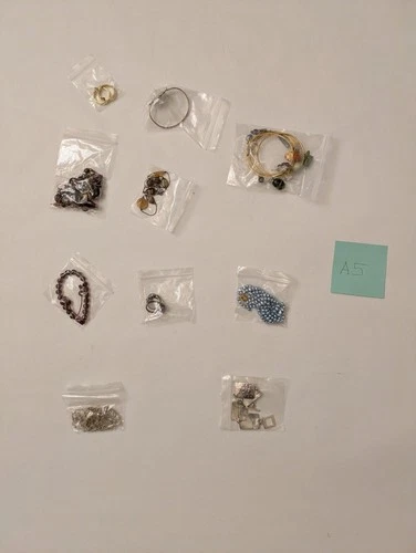 Mixed vintage costume jewelry lot earrings necklace bracelet watch ring brooch