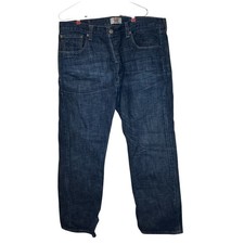 Levi's Men's Jeans 501 Button Fly Straight Fit Dark Denim Hi-Rise Blue Sz. 36X30