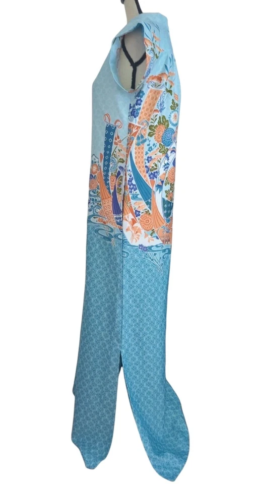 Vintage Tori Richard Liberty House Honolulu Hawaii Asian Hostess Dress Small - Image 2 of 4