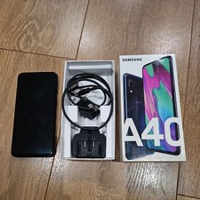 Samsung Galaxy A40 Black Unlocked 64GB 5.9" 16MP Dual-Sim Android Smartphone
