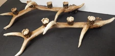 2 Table Centerpiece Deer Antler Horn CANDLEHOLDER Candle Candelabra Rustic Lodge