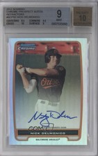 2012 Bowman Chrome Prospects Refractor /500 Nick Delmonico BGS 9 MINT Auto 0a1