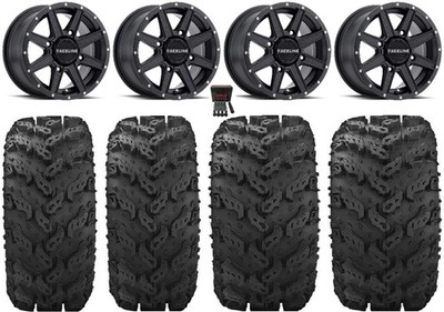 Raceline Hostage 14''Black Wheels 27''Reptile Tires Can-Am Maverick X3