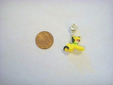 YELLOW BARKING DOG CHARM DANGLE FOR BRACELETS OR PENDANTS