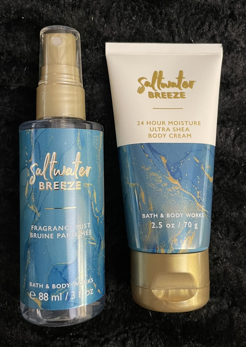Lot Of Bath Body Works Travel “SALTWATER BREEZE” Mist Body Cream