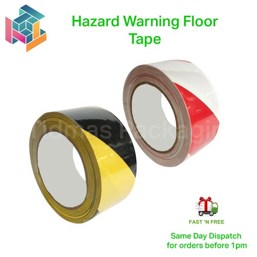 Pvc Hazard Warning Rolls Self Adhesive Floor Safety Security Warehouse 50mm x33m - Picture 5 of 7