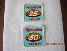 Lot Of 2 NOS Embroidered Sporting Sew On Patches Remington Peters Trap 25/50