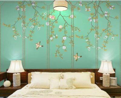 3D Flower Branch Bird 36269NA Wallpaper Wall Murals Removable Wallpaper Fay