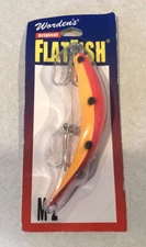 WORDEN’S ORIGINAL M-2 FLATFISH RED YELLOW FLUORESCENT 4.5” LURE KWIKFISH PLUG