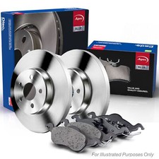 Genuine Apec Front Brake Discs & Pads Set Solid for Fiat 500