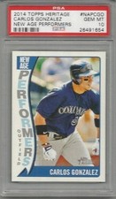 2014 Topps Heritage Carlos Gonzalez New Age Performers PSA 10