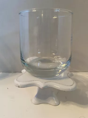 4 CRISA LIBBEY ROCK GLASSES CLEAR HEAVY BOTTOMS-WHISKEY-LIQUOR- NEW-JUICE HIBALL