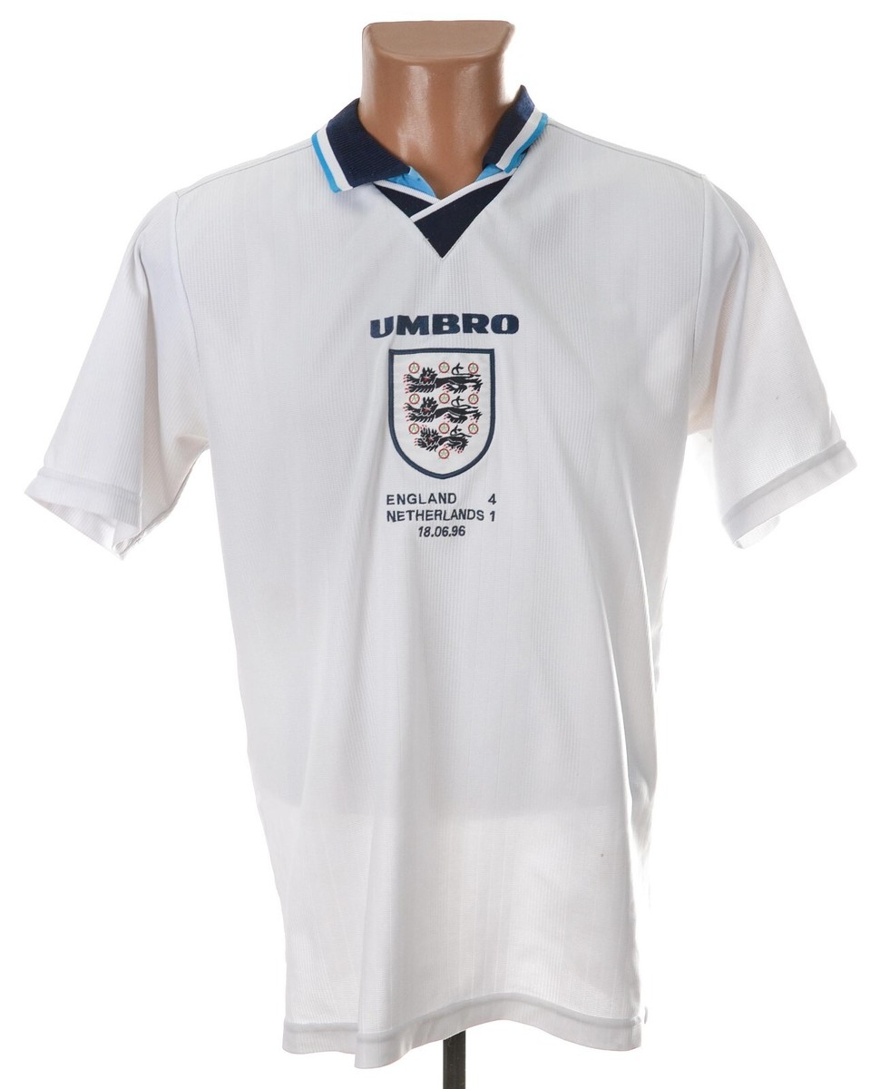 ENGLAND VS NETHERLANDS 1996 HOME FOOTBALL SHIRT SIZE M ADULT UMBRO