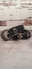 New Ladies / Women's Rhinestone Fleur-de-lis Belt Size L / XL
