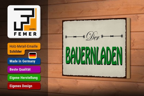 Holzschild Hinweis 18x12 cm Bauernladen Hofladen Verkauf Deko Schild wooden sign - Bild 3 von 5