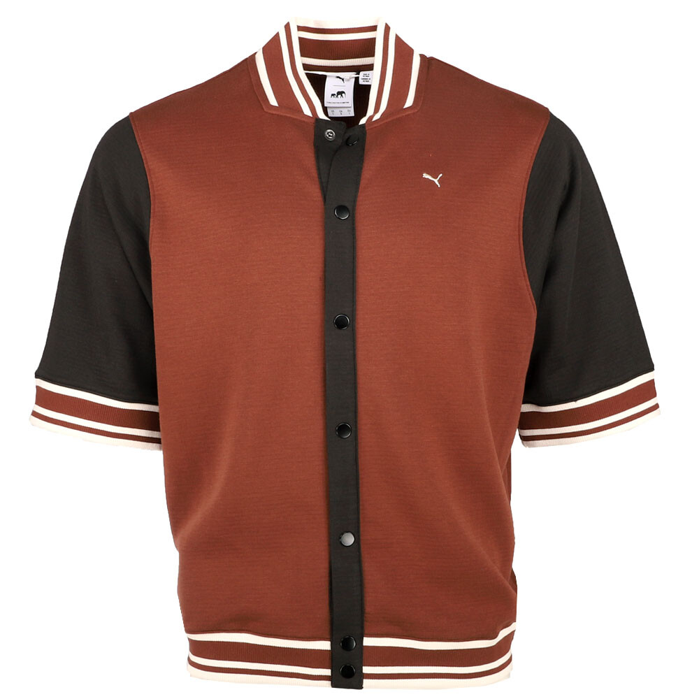 Puma X The Brooklyn Circus Рубашка с коротким рукавом Мужская коричневая Повседневная спортивная верхняя одежда