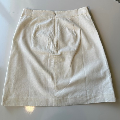 J. Crew Mini Skirt Sailor Cream A-Line Nautical Style Size 2 NWOT Linen Blend - Picture 8 of 10