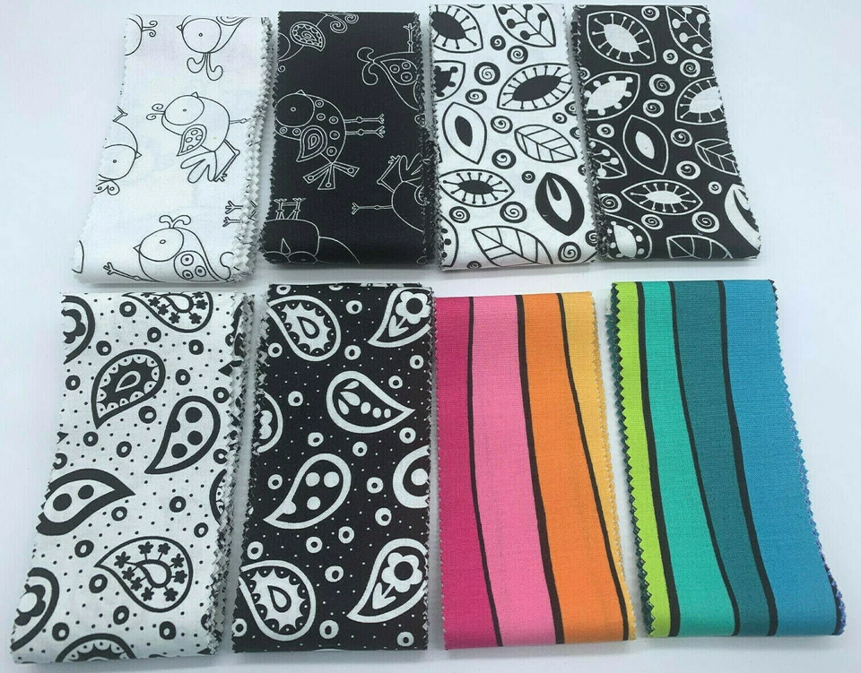 TELAS ANDOVER - ROLLO DE DOBLE CUCHARA DULCE TWEETS - 40 TIRAS DE 2,5 PULGADAS - NUEVO Foto 2 de 3