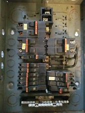 Federal Pacific Box with 14 Breakers 15/20/30/40/50 Amp.  