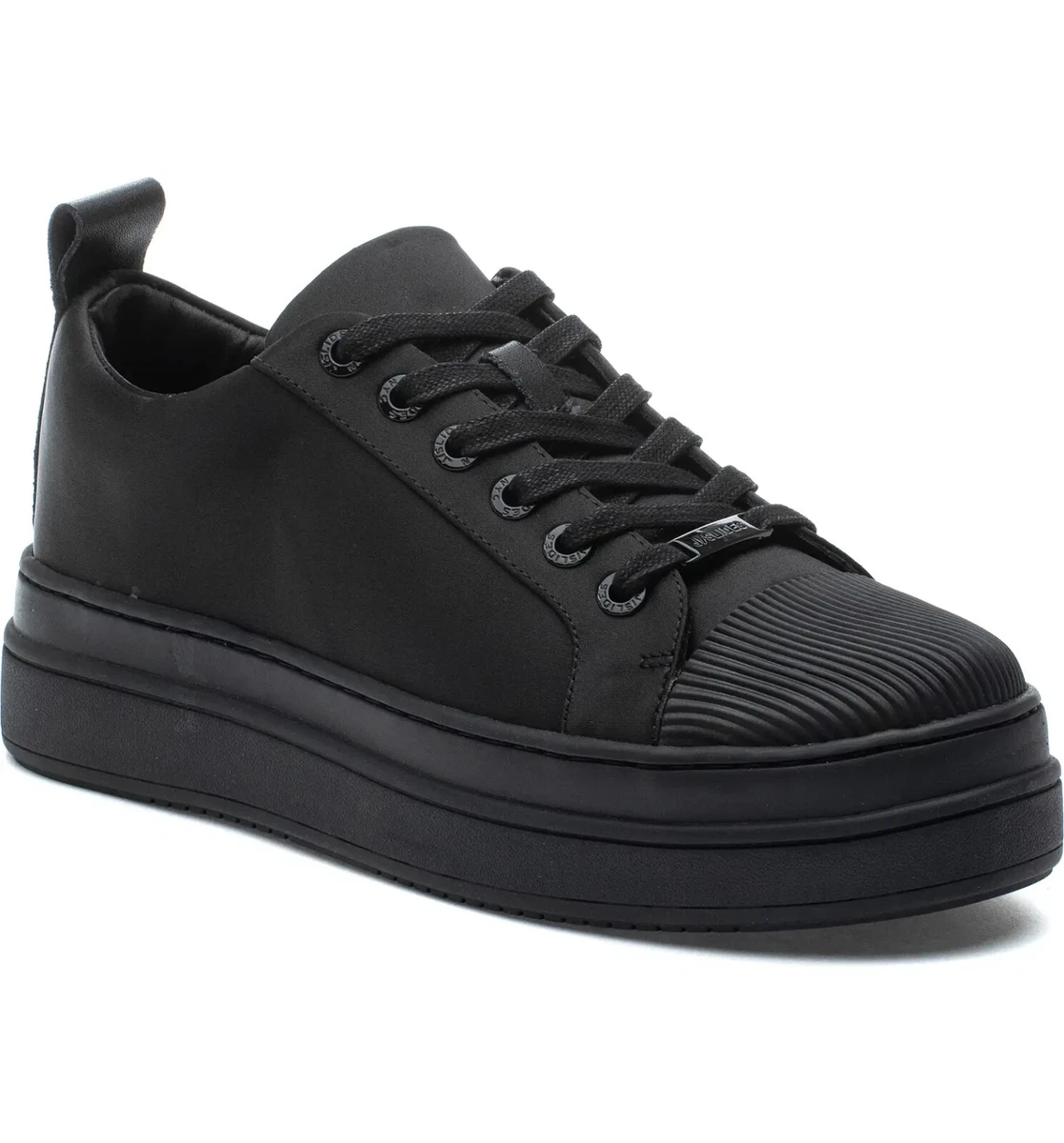 J SLIDES N7847 Womens Black JSlides Nocarina Platform Sneakers Size 8 M