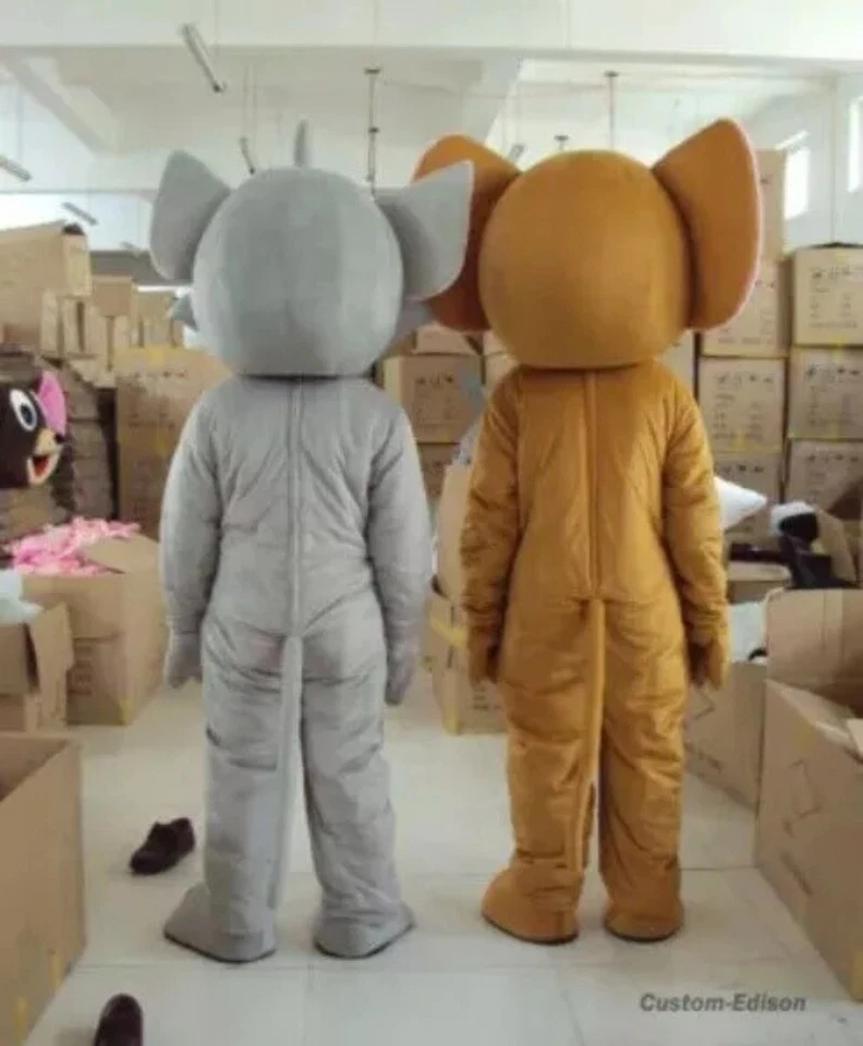 Disfraz de mascota gato y ratón Halloween fiesta de Navidad elegante Halloween traje para adulto Foto 4 de 4