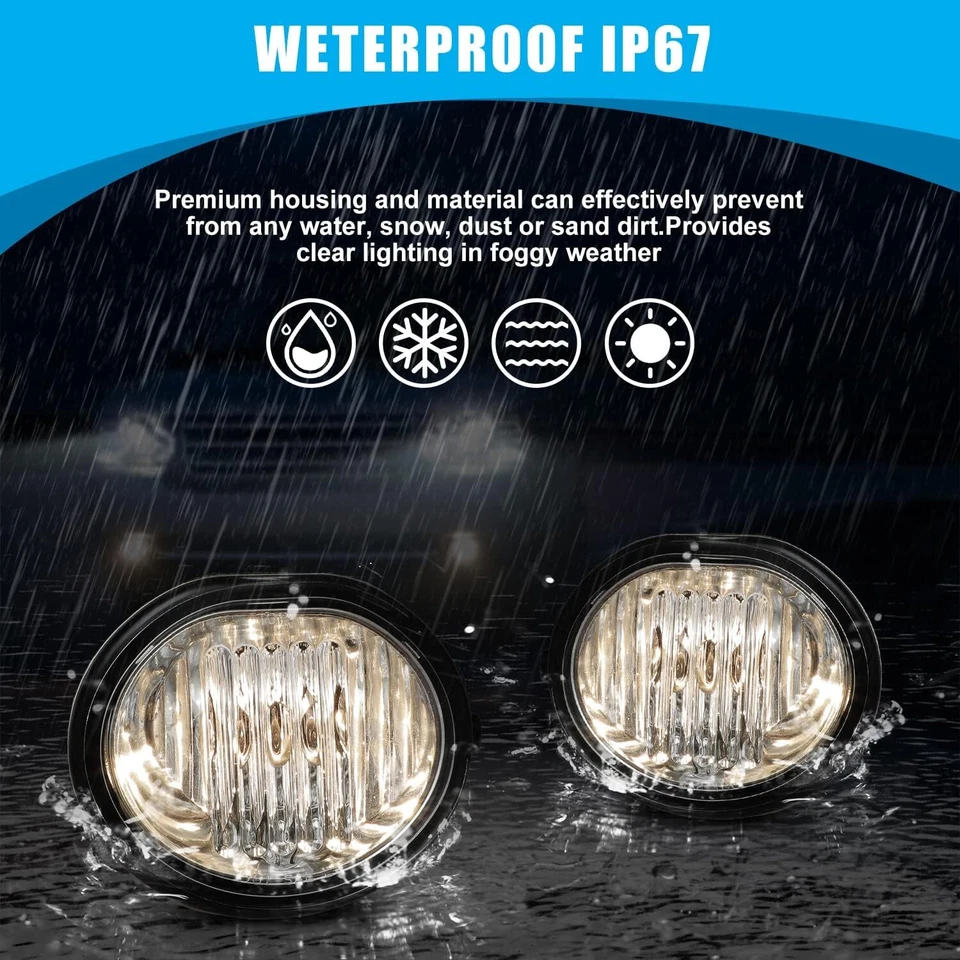 Lente transparente para Toyota Matrix Pontiac Vibe 2003-2008 luz de neblina esquerda+direita - Imagem 2 de 4