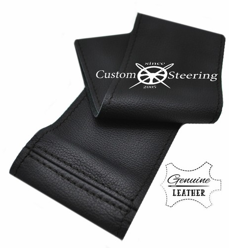 Para VW Transporter T4 1990-1995 Real Negro Lujo Funda de Piel Del Volante - Imagen 2 de 10