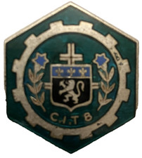 INSIGNE MILITAIRE TRAIN : " C.I.T. 8 " AUGIS LYON G1202 1 EPINGLE COL. NON D'O.