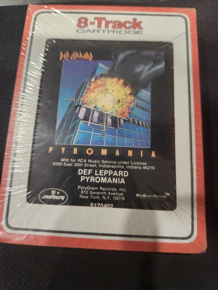 Rare Sealed Def Leppard PYROMANIA 8 Track Tape 1983 Mercury | eBay